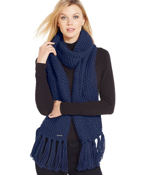 Michael Kors Seed Stitch Muffler with Fringe 